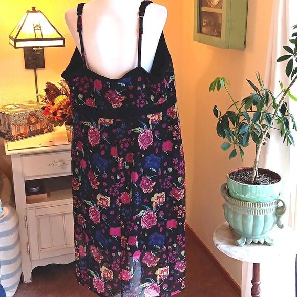 NWT. Torrid x Betsey Johnson Black Floral Dress.Dark Floral,Whimsigoth,Cocktail. - Picture 8 of 14